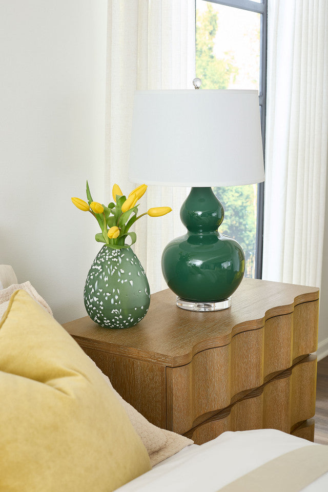 Devon Table Lamp, Emerald Green