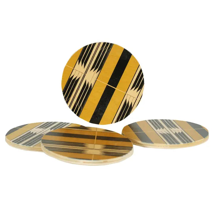 Blake Vibrant Yellow Coasters, Set of 4