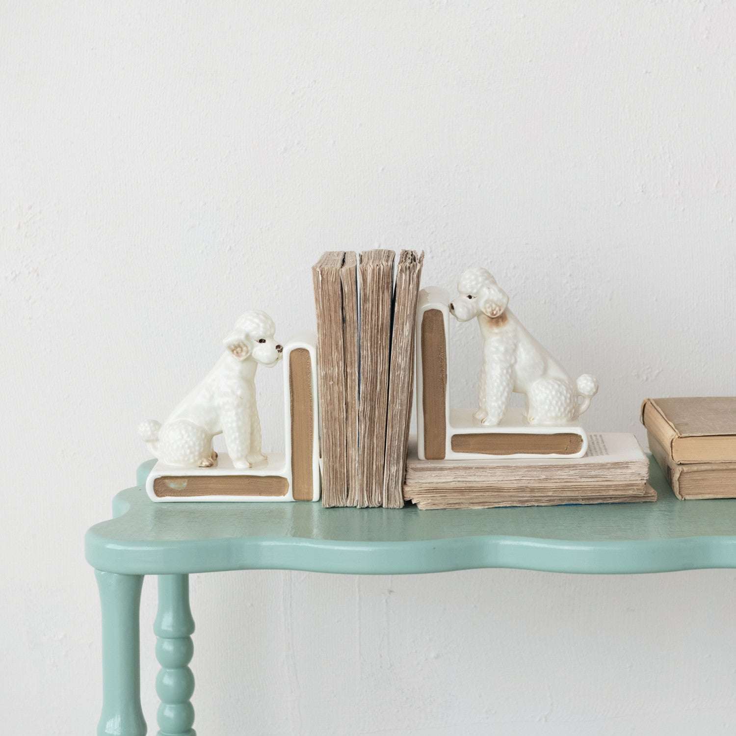 Pretty Poodle Bookends, Set of 2