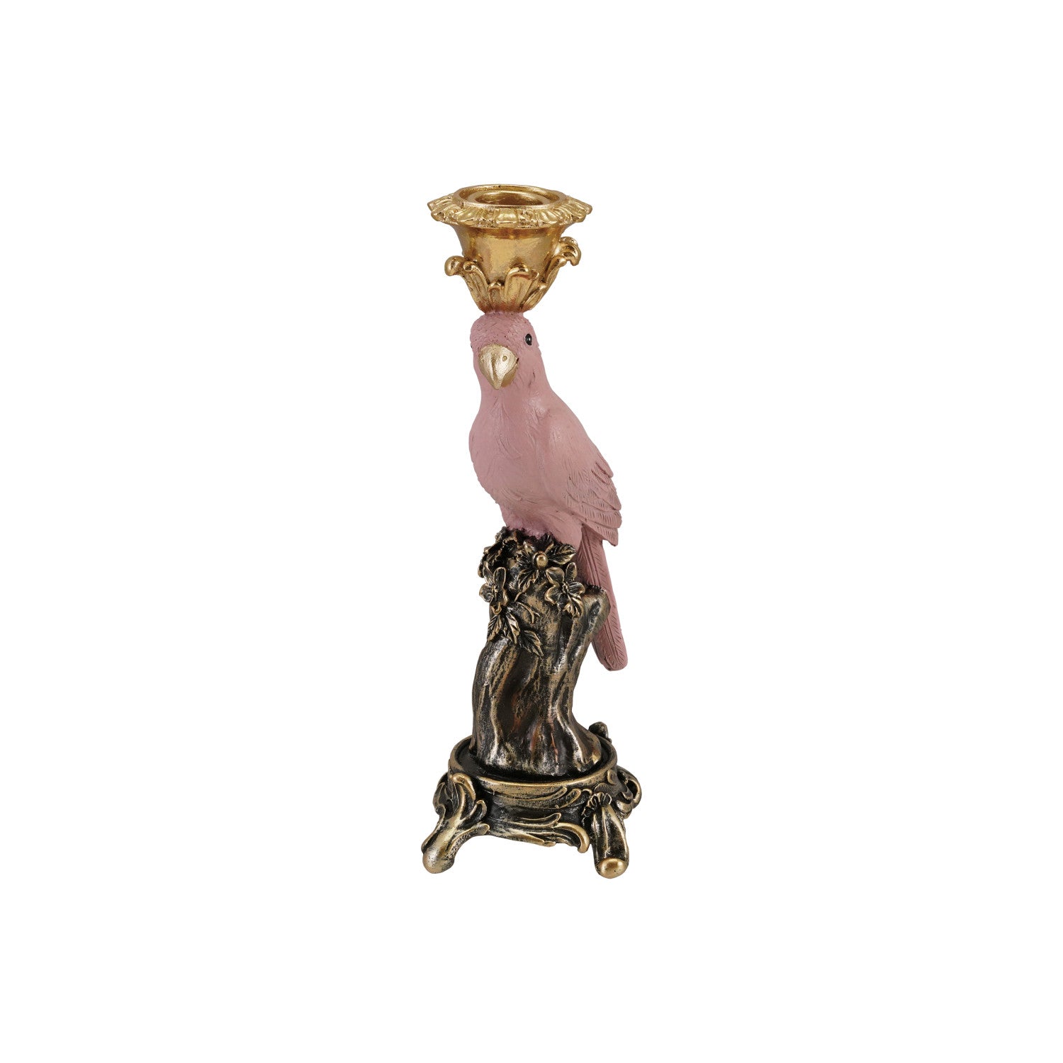 Glenda Perched Parrot Taper Holder