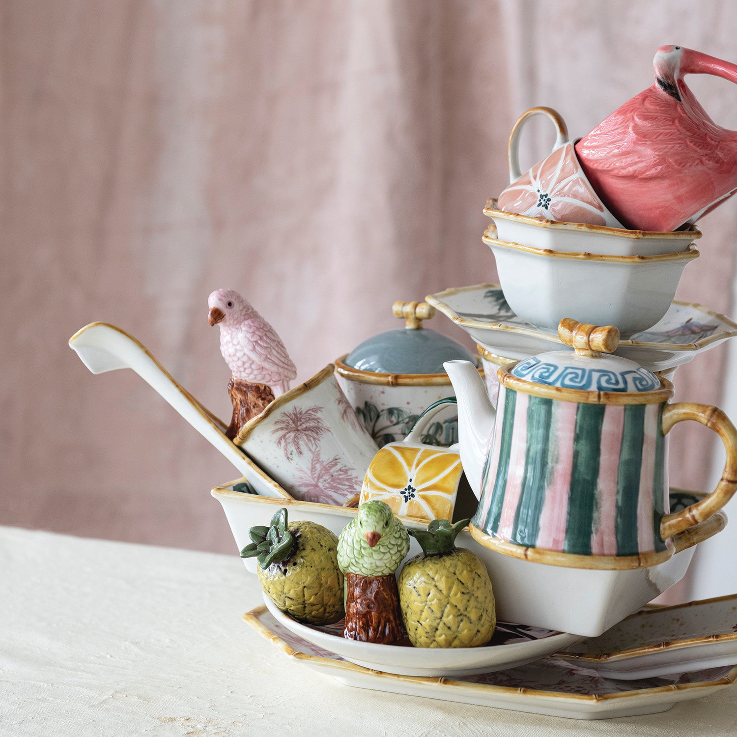 Perched Parrot Shaker Set