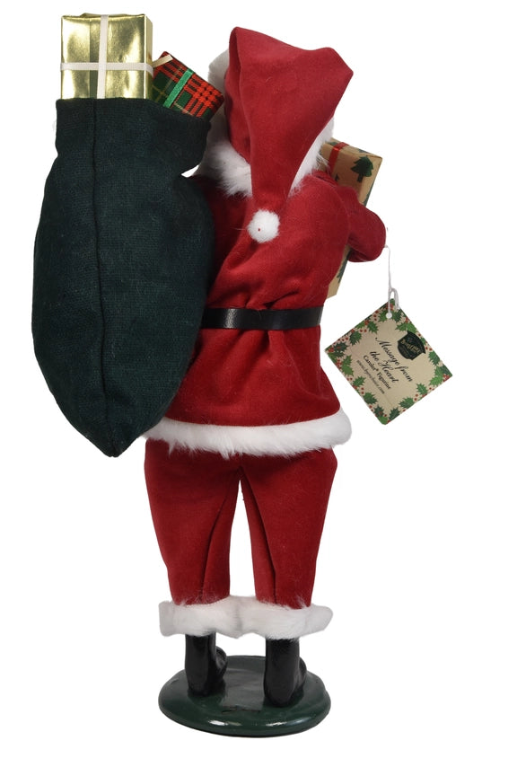 Byers Choice Message Red Velvet Santa