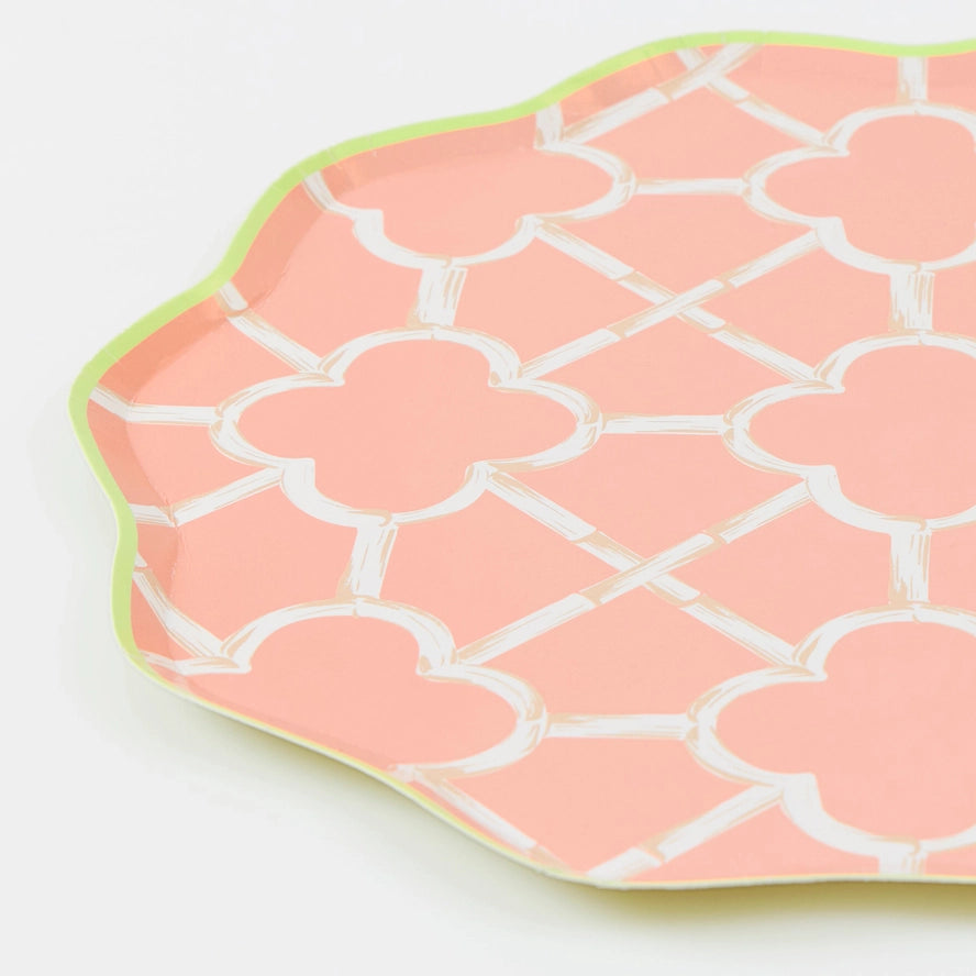 Meri Meri Bamboo Pattern Paper Dinner Plates