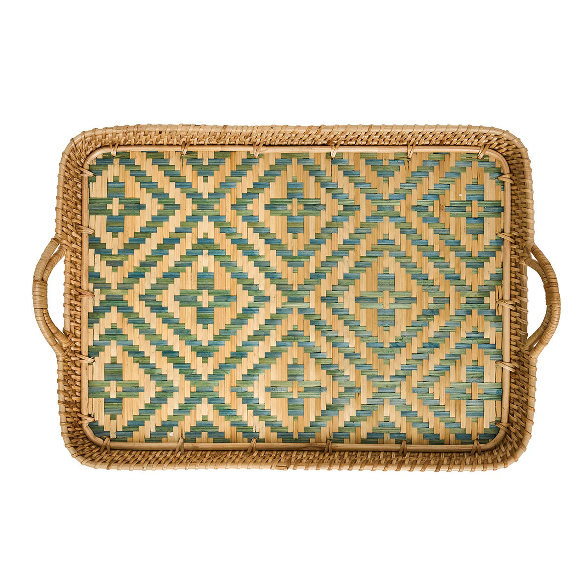Juliska 18" Chambray Tray, Seville Blue