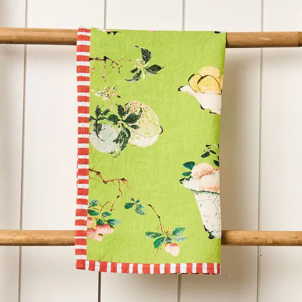 Fruit Bowl Tea Towel, Green