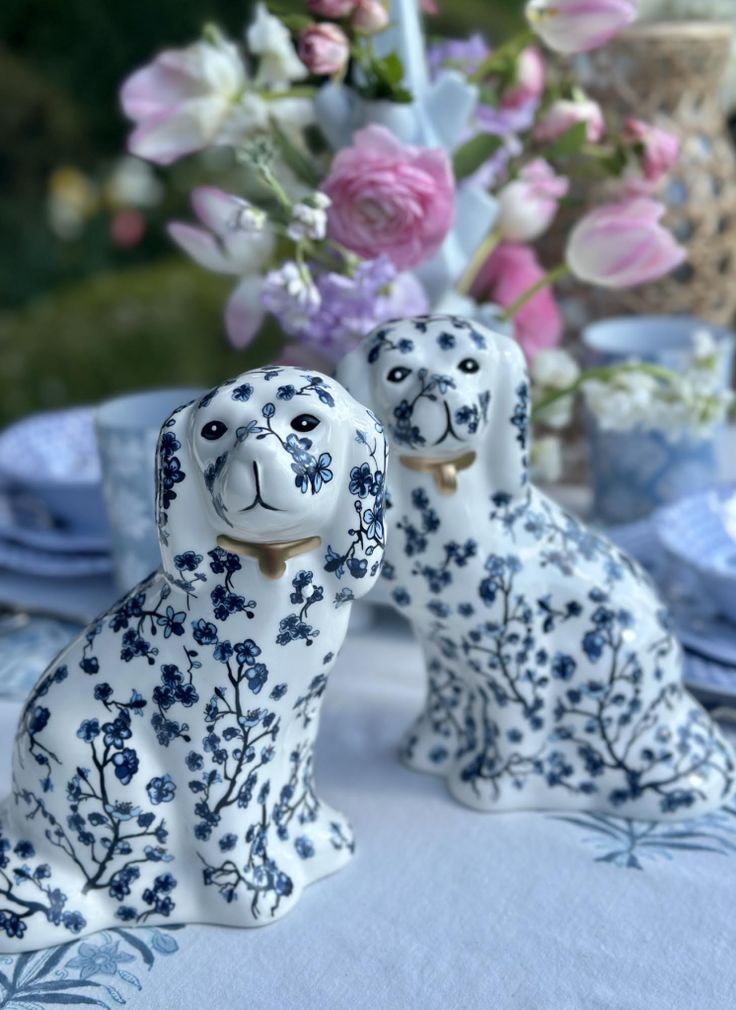 Aple Cherry Blossom Staffordshire Dogs