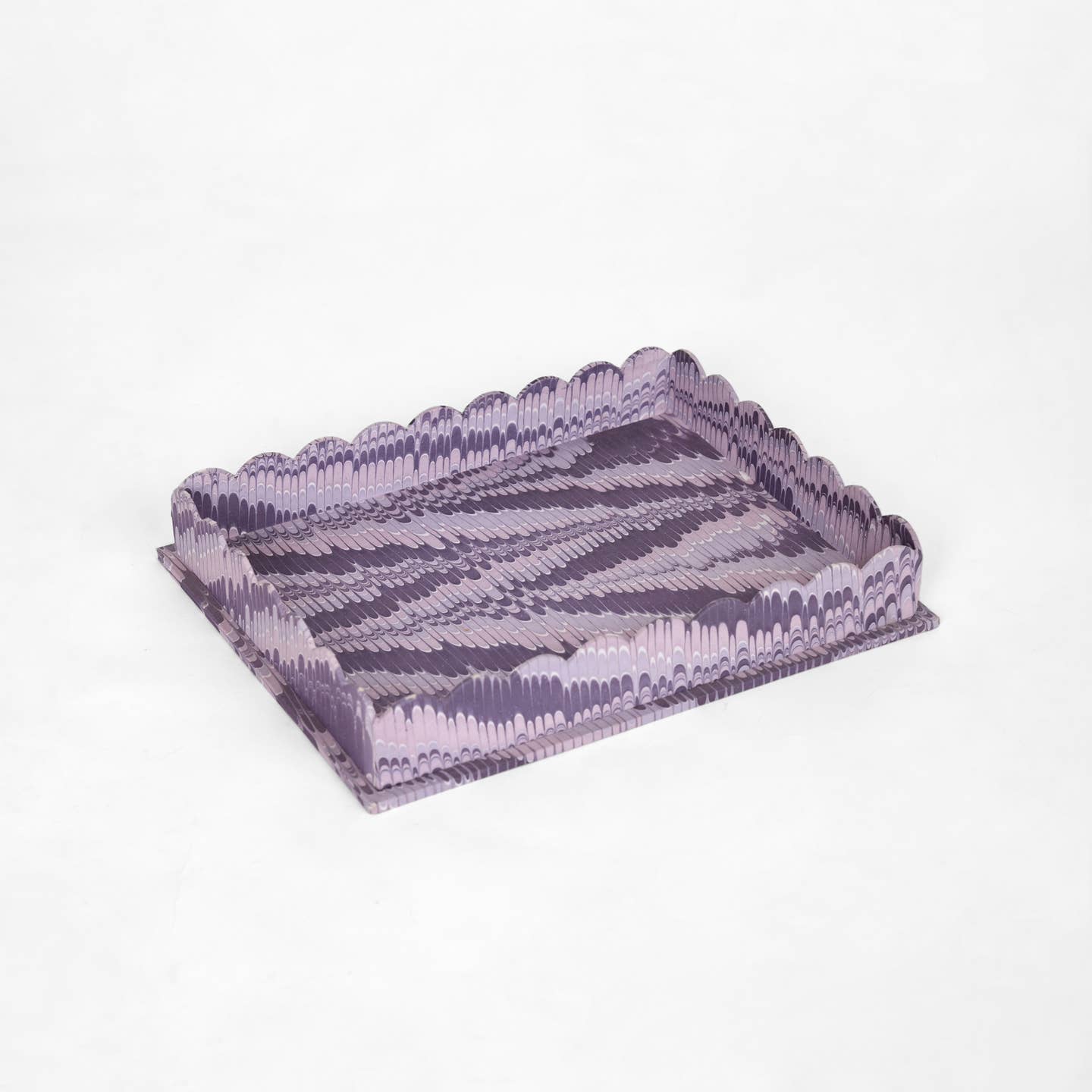 Hayes Marbled Trays, Set of 2, Purples