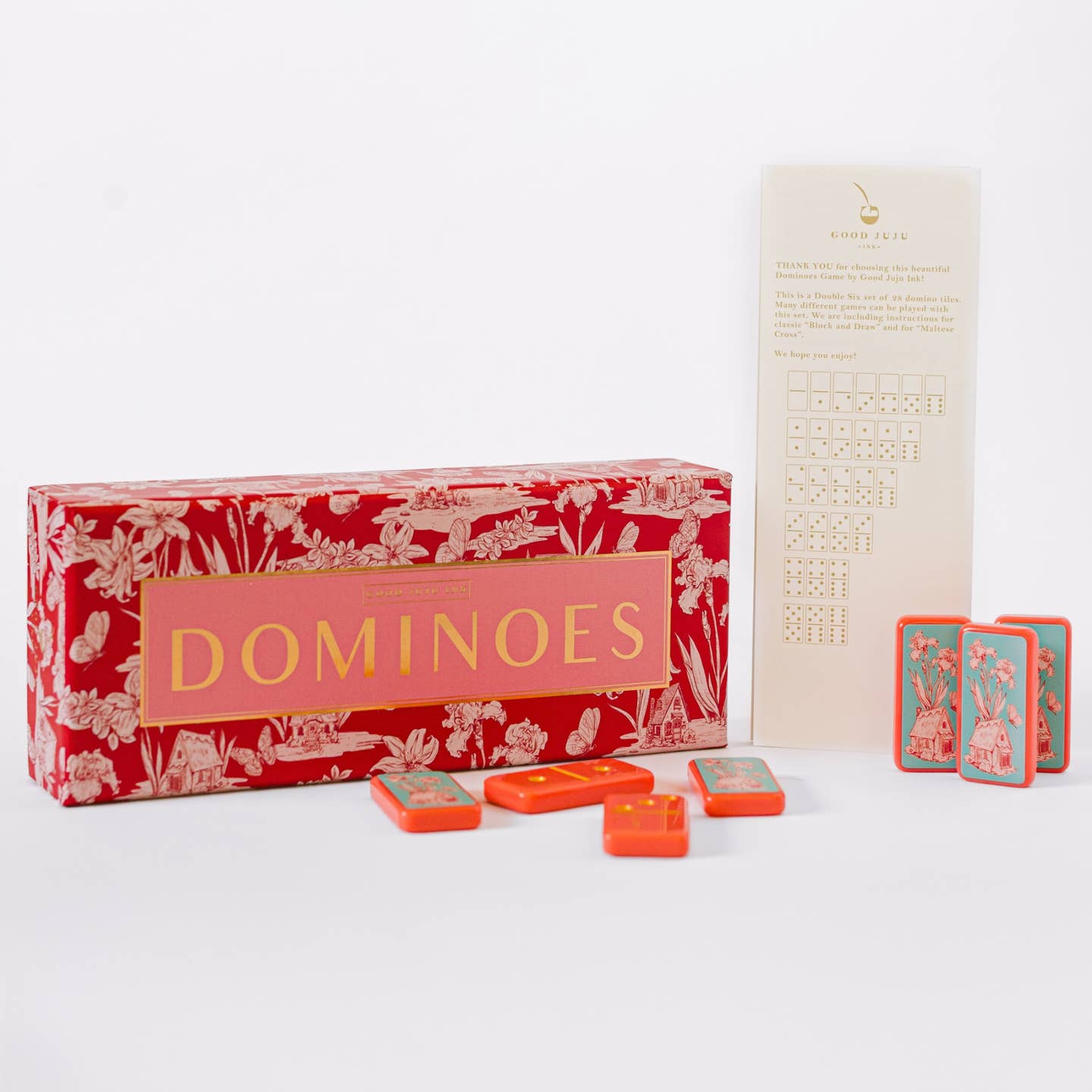Fairy House Toile Domino Set