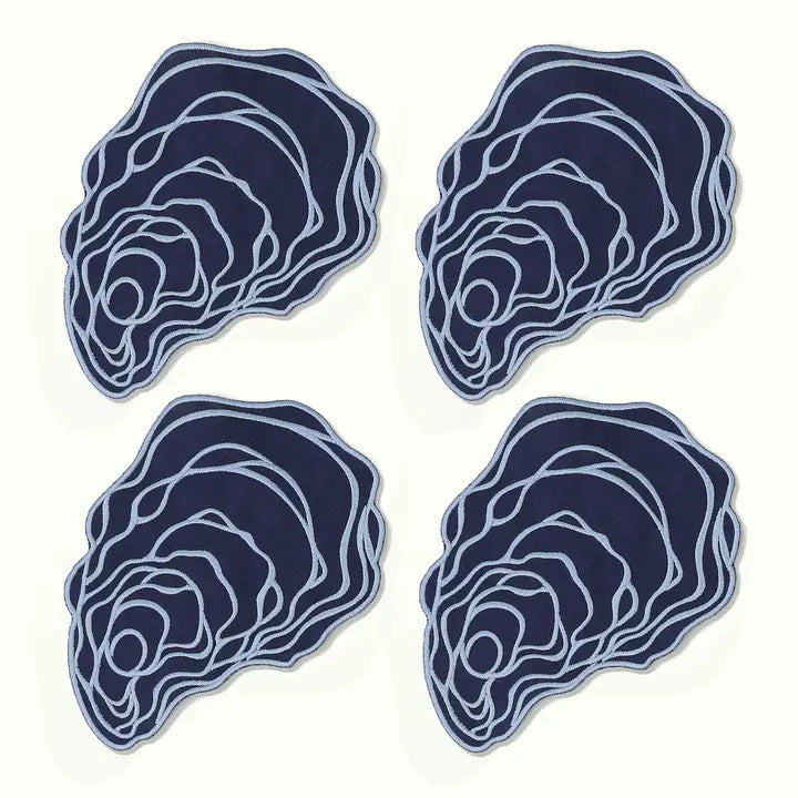Oyster Linen Cocktail Napkins, Set of 4