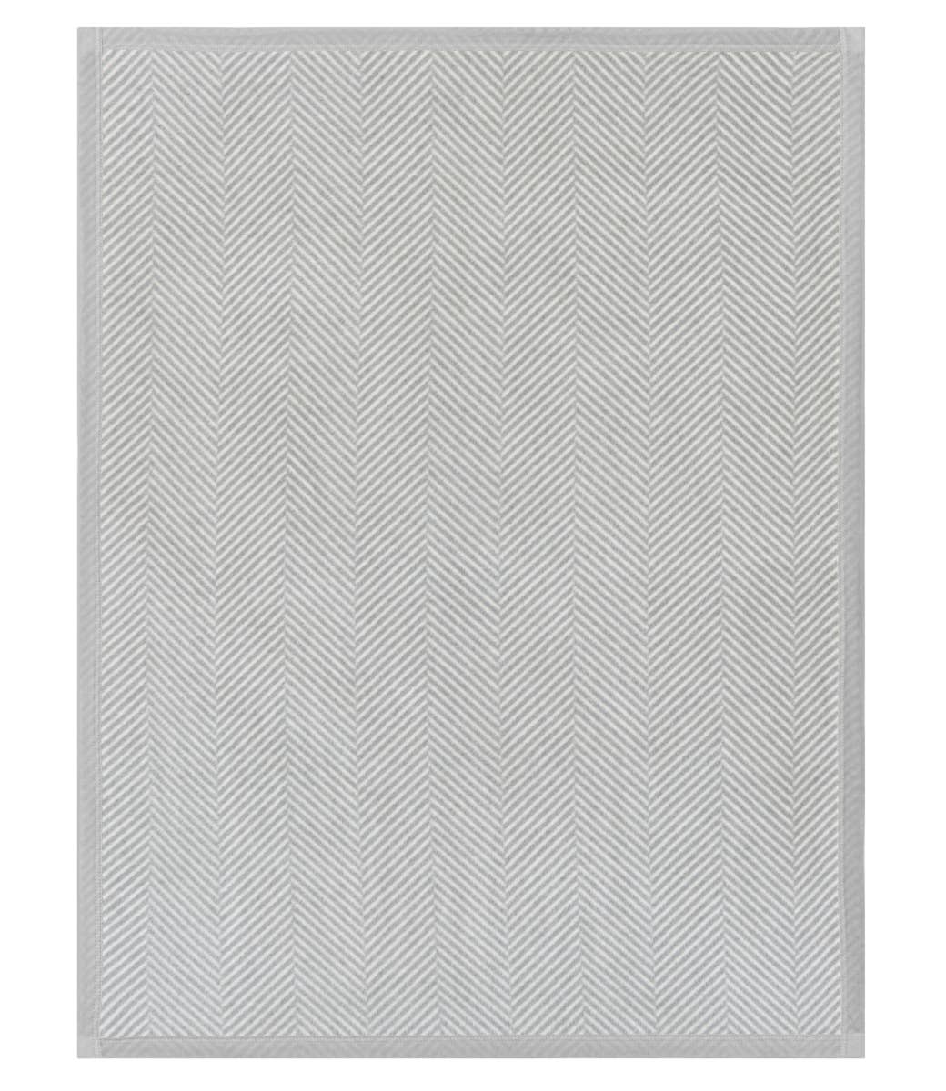 Harborview Herringbone Light Grey Blanket, Original