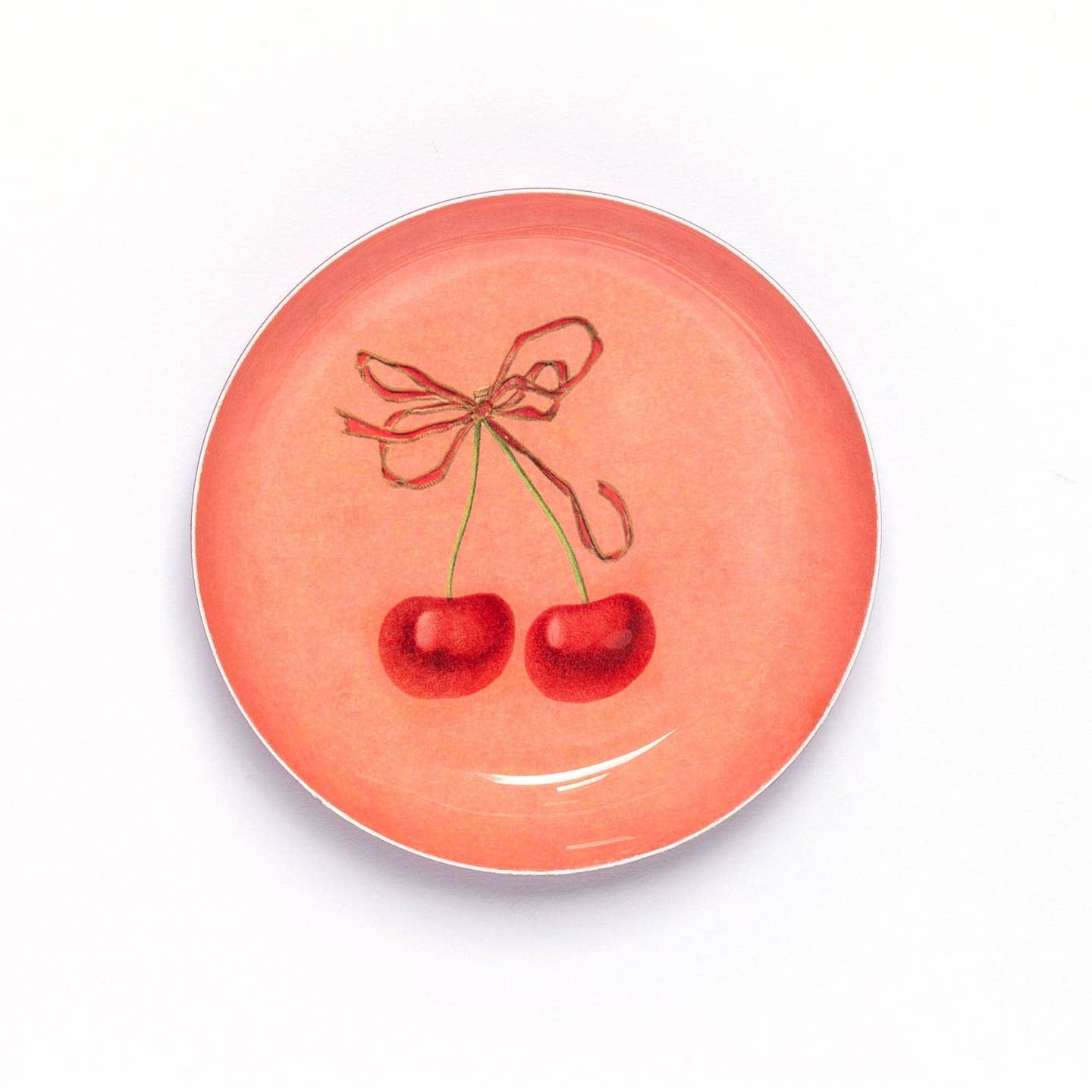 Cherries Enamel Trinket Dish