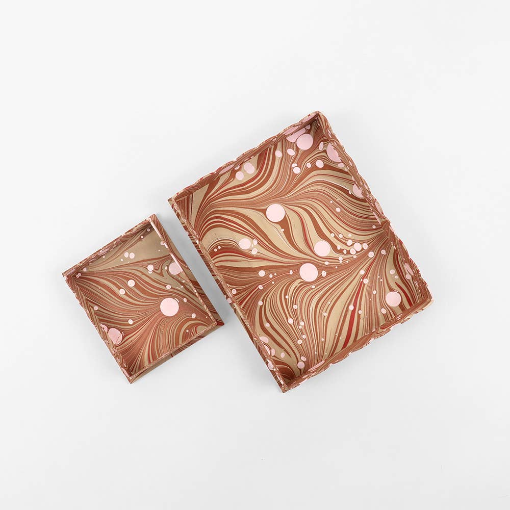 Hayes Marbled Trays, Set of 2, Dessert Splatter