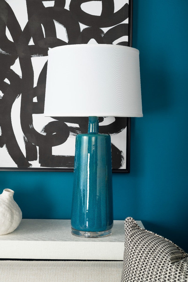 Edgware Table Lamp, Green Lapis