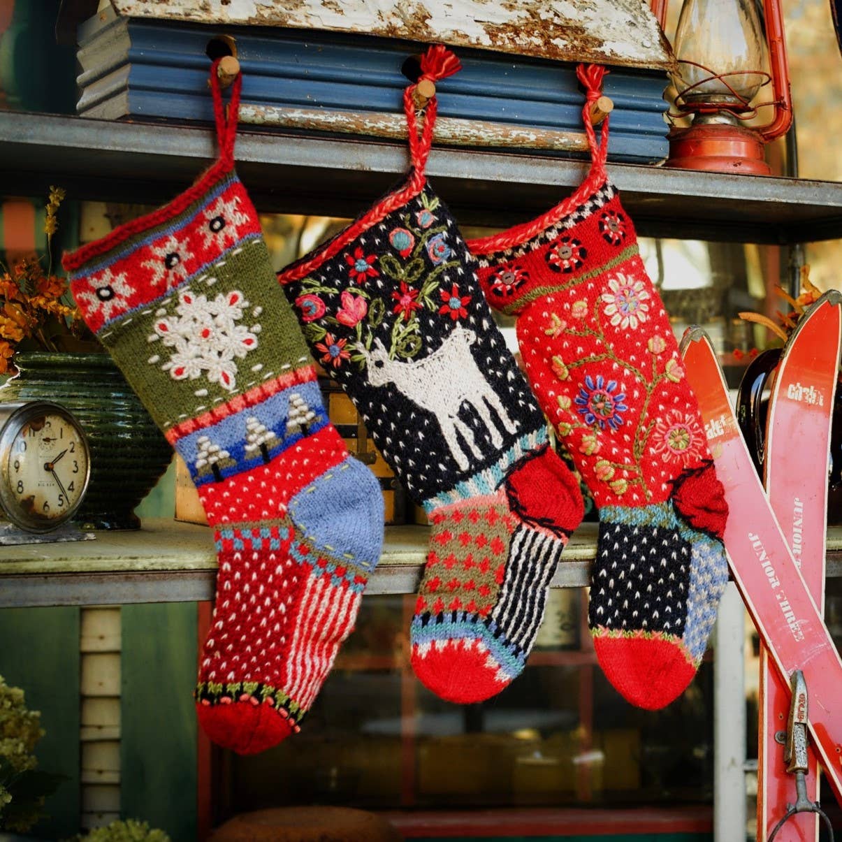 Snowflake Christmas Embroidered Stocking