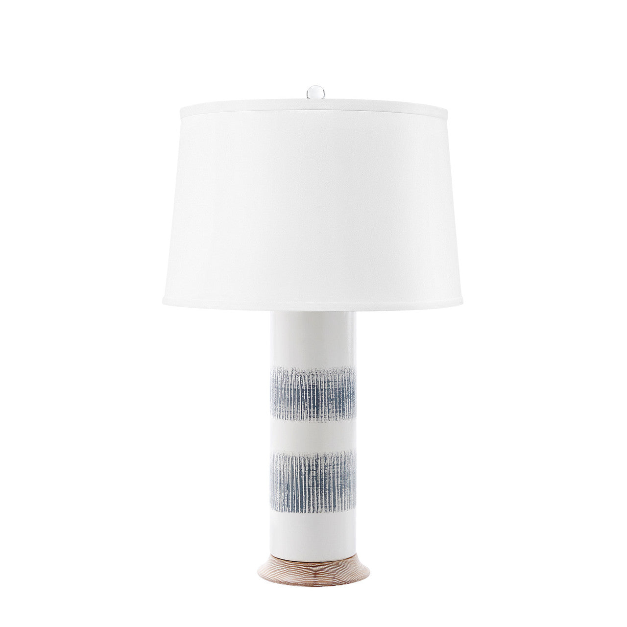 Elena Table Lamp, Gray & White