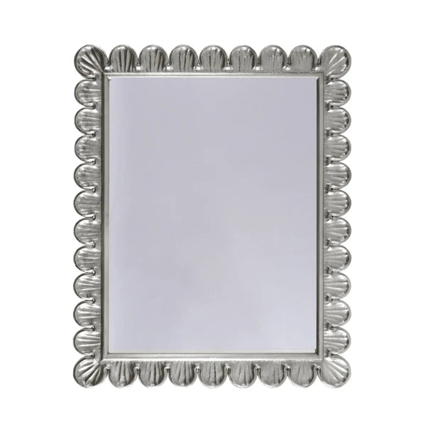Worlds Away Eliza Mirror, Silver Leaf