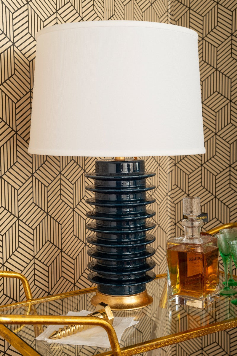 Elektra Table Lamp, Navy Blue