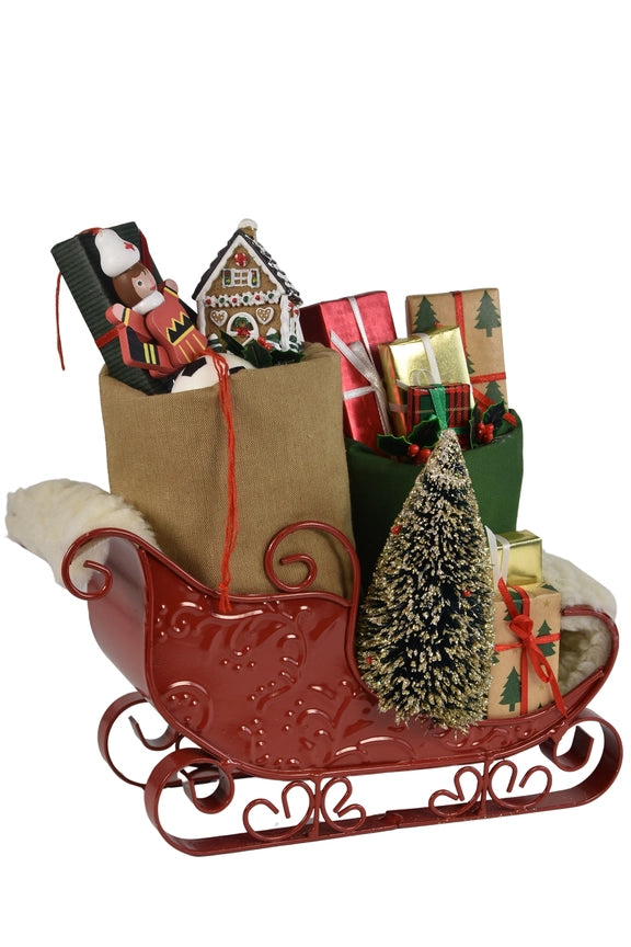 Byers Choice Sleigh Filled with Toys