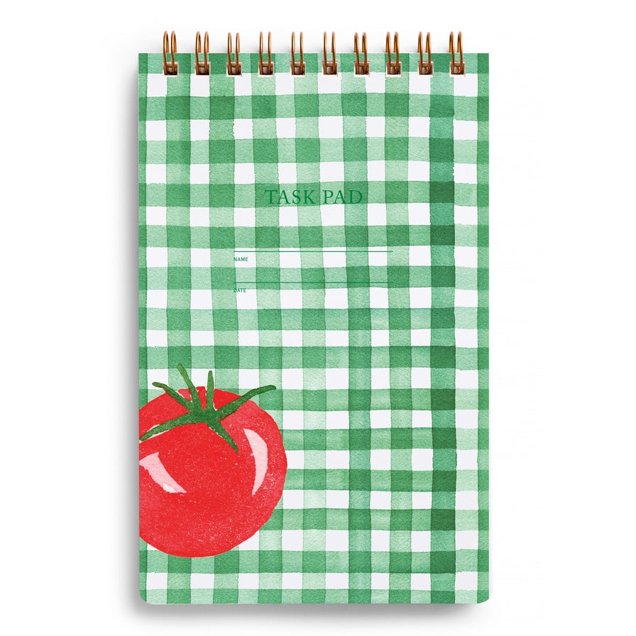 Tomato Gingham Task Pad, Green