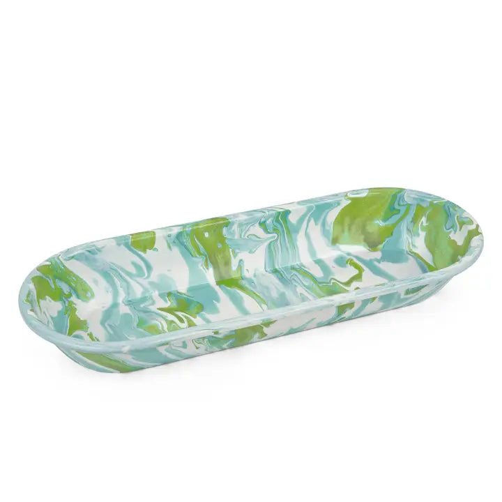 Golden Rabbit Enamelware Modern Monet Oval Basket