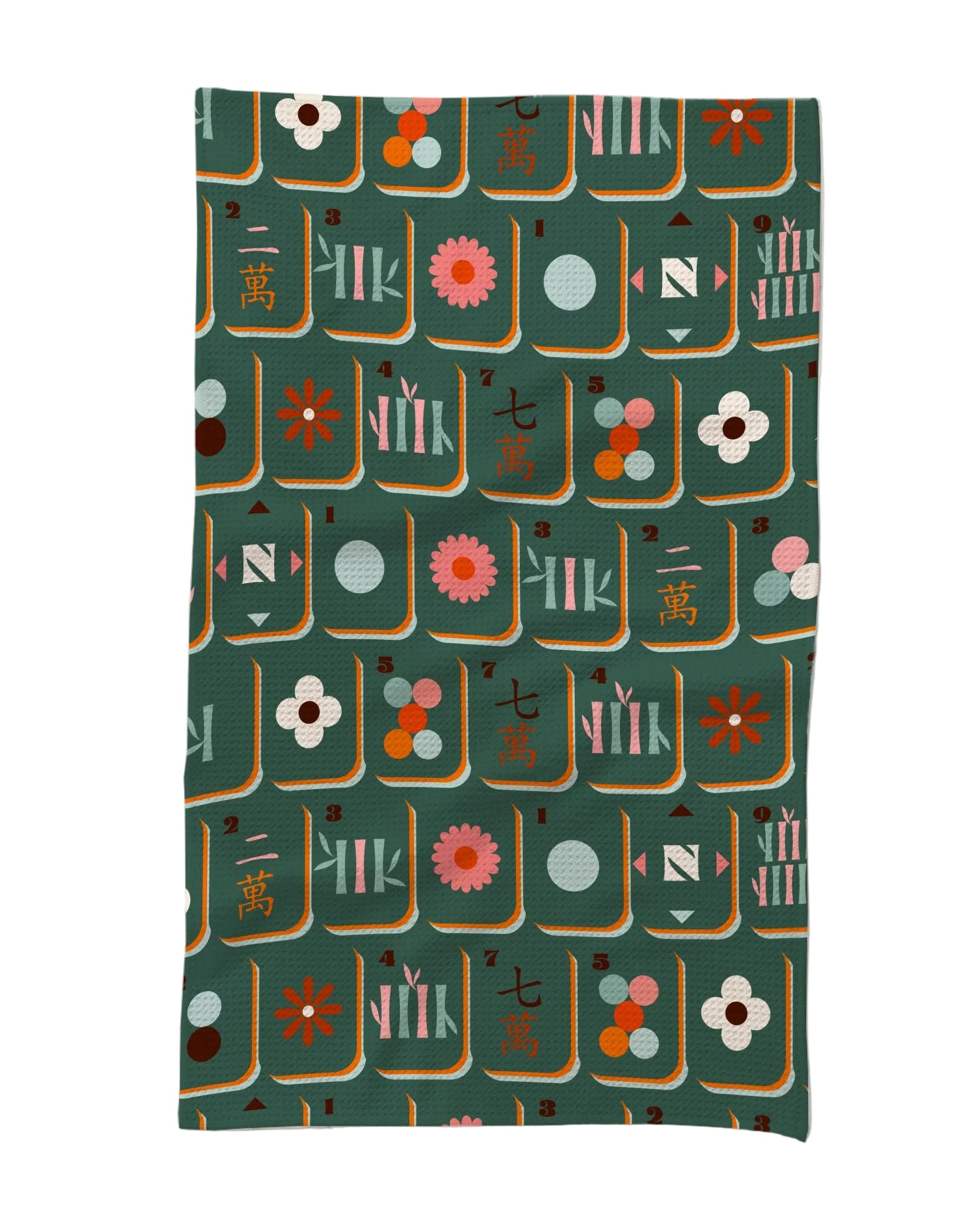 Moss Tile Toss Tea Towel
