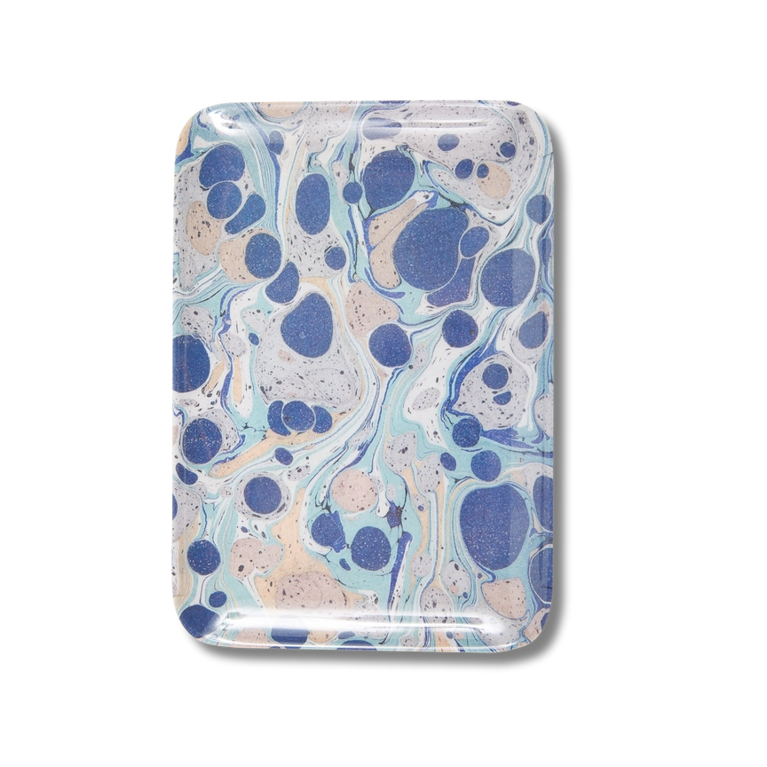 Marble Melamine Tray, Medium