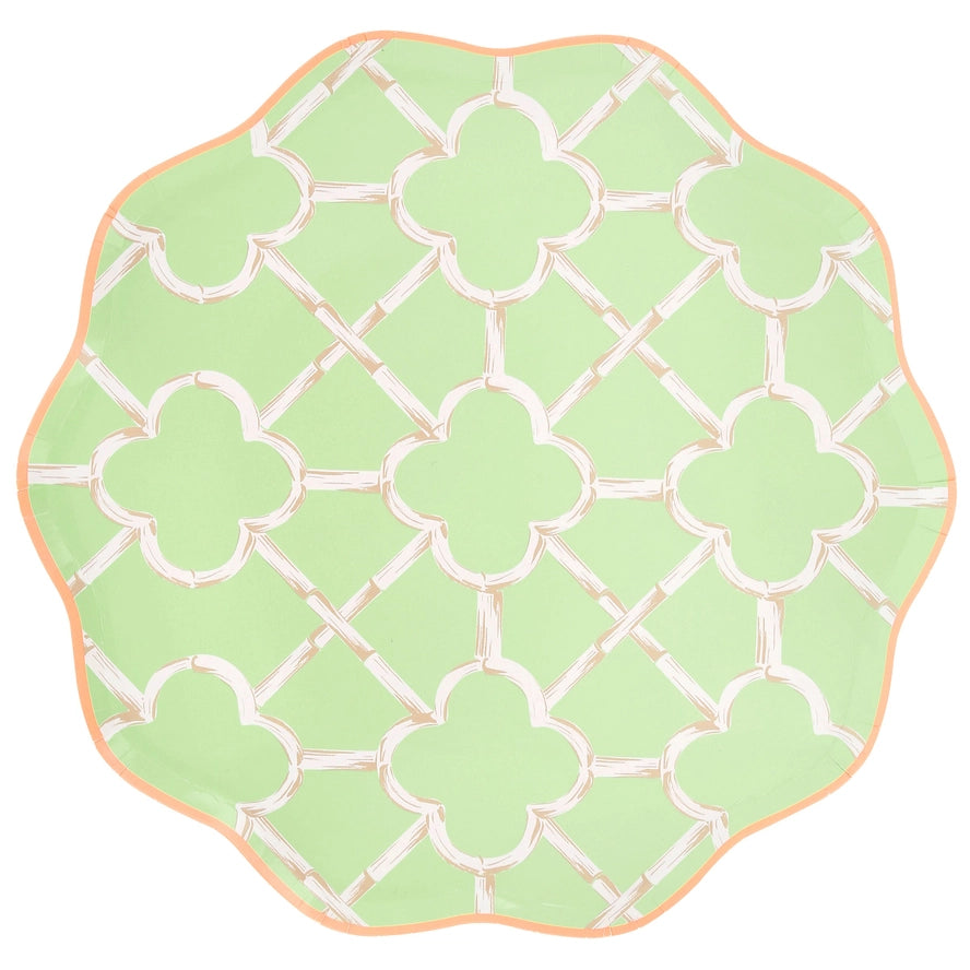 Meri Meri Bamboo Pattern Paper Dinner Plates