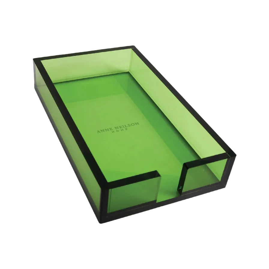 Acrylic Guest Towel Tray, Green