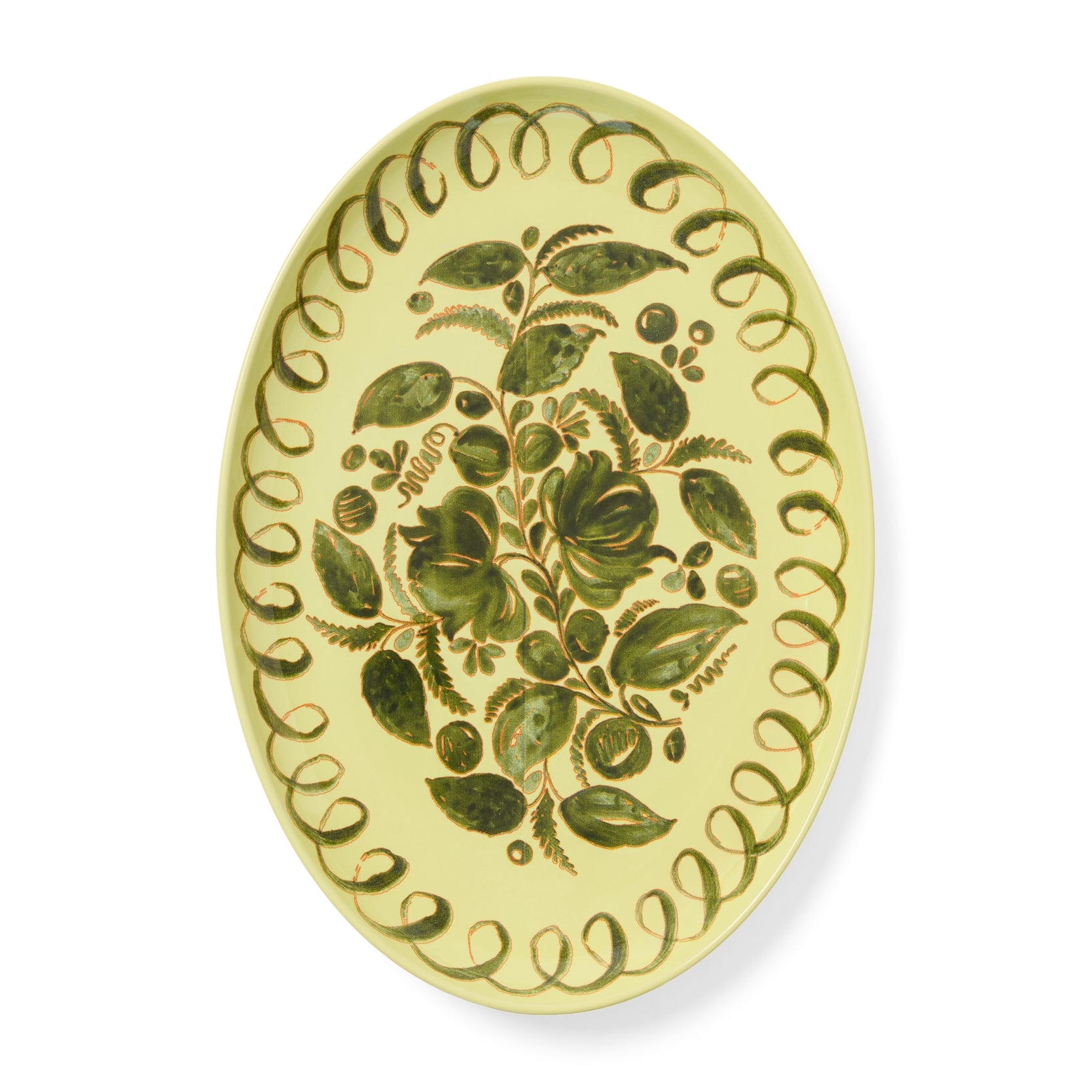 Amalfi Oval Tray, Lime