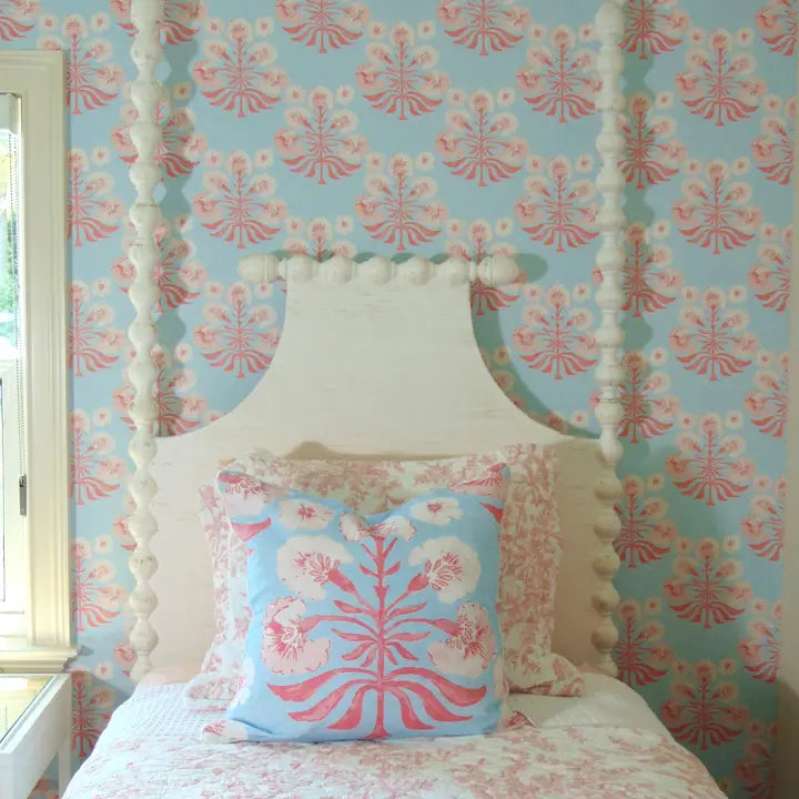Poppy Love Pillow, Pink & Cloud
