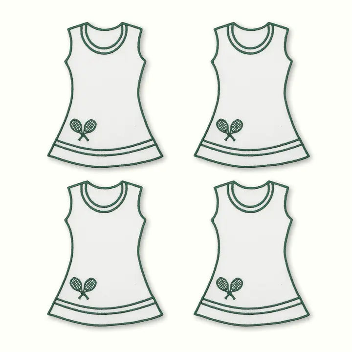 Tennis Dress Cocktail Napkins, Set of 4
