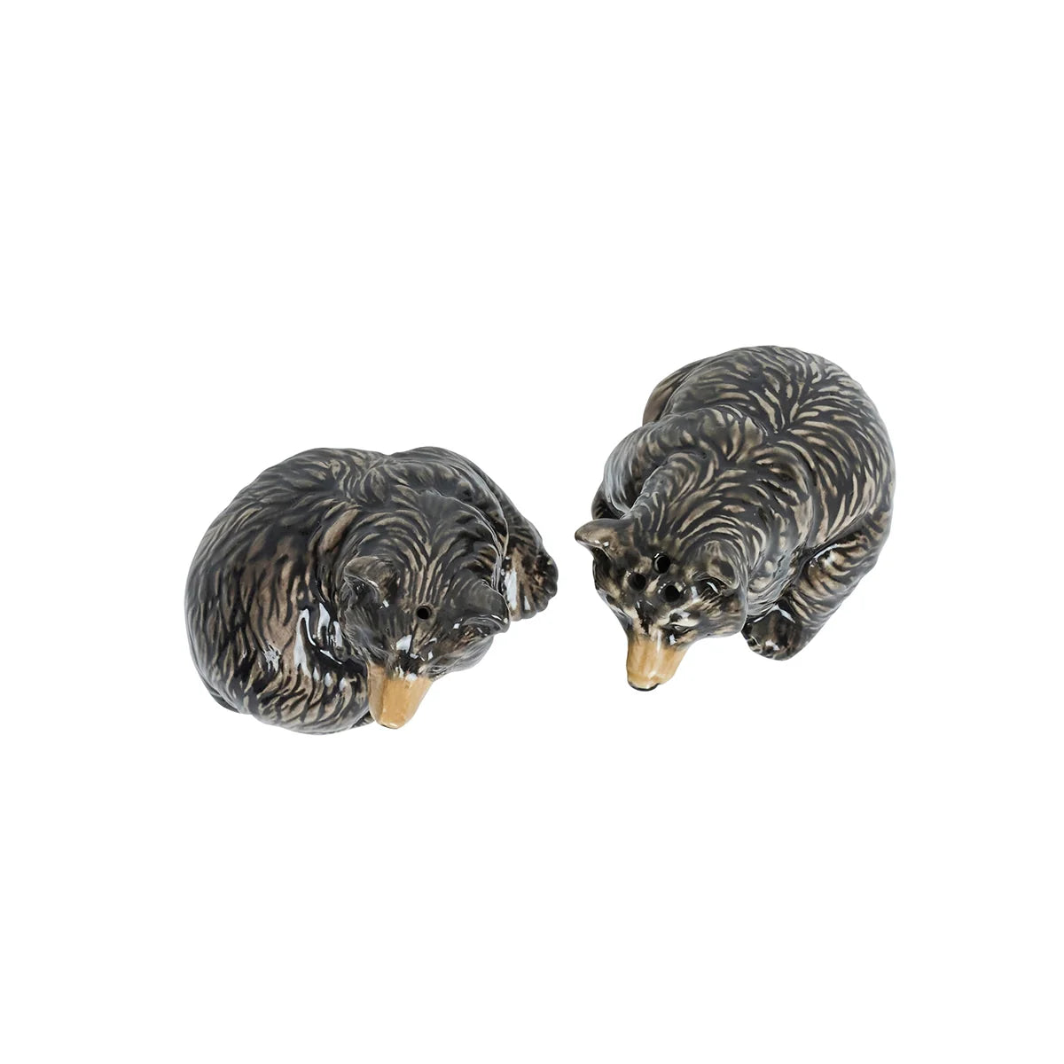 Juliska Clever Creatures Black Bear Salt and Pepper Shakers, Set of 2