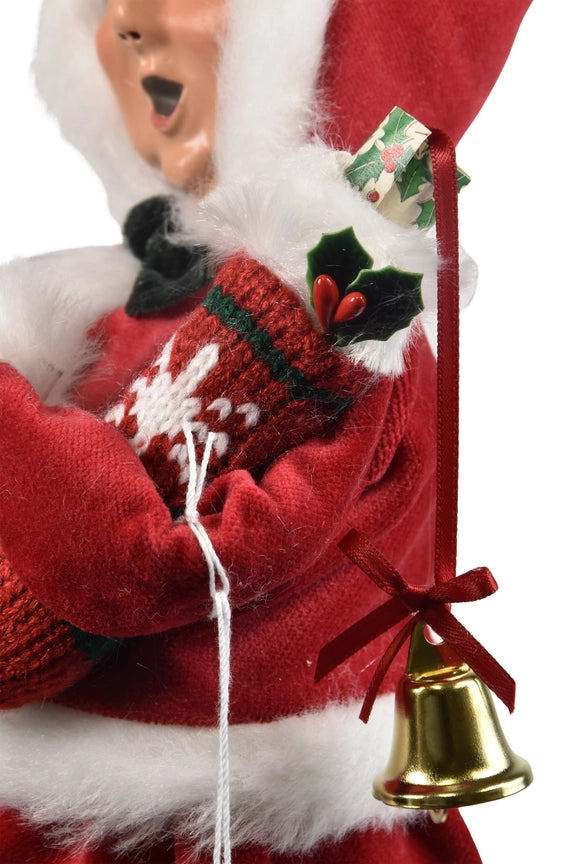 Byers Choice Message Red Velvet Mrs Claus
