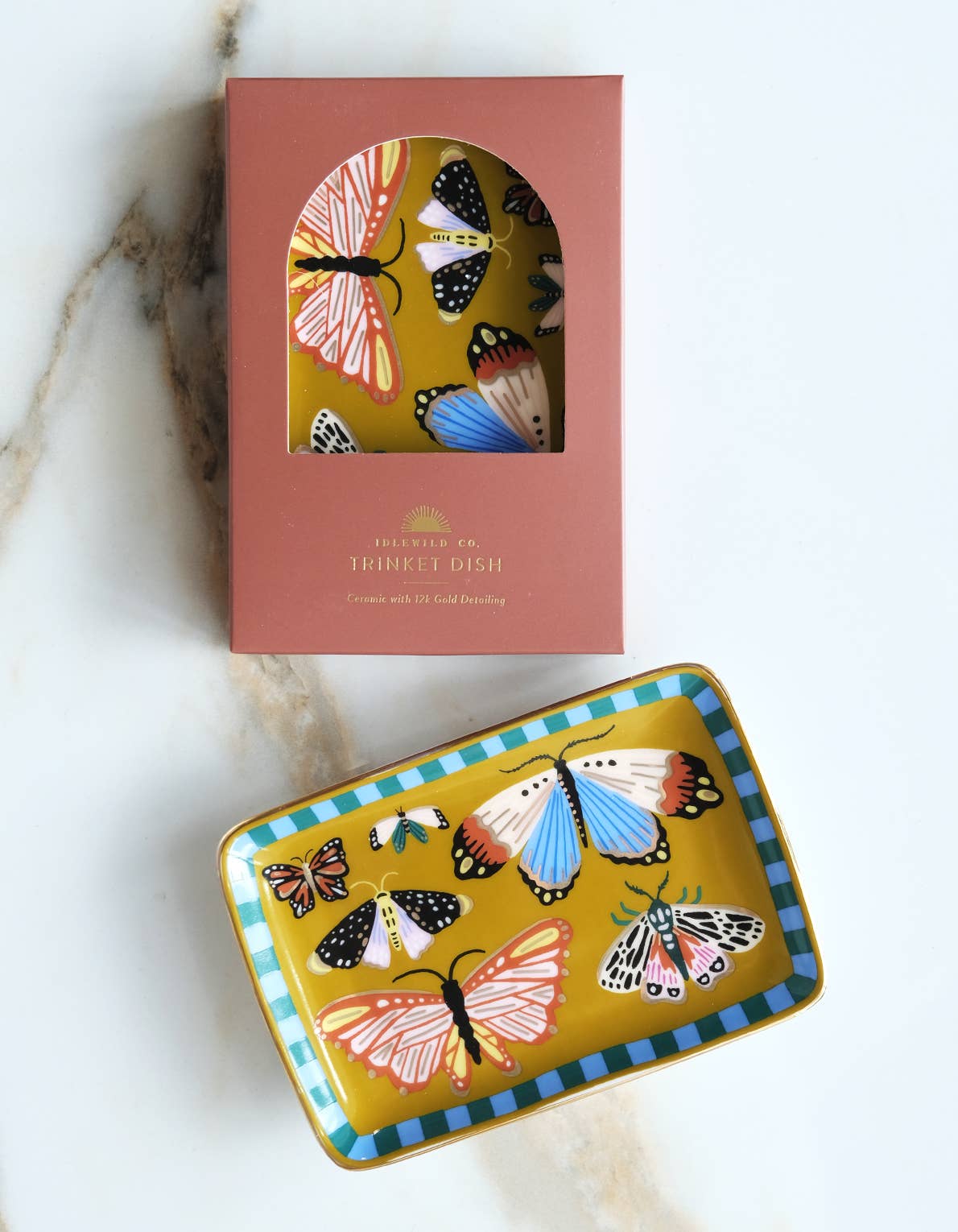Butterflies Porcelain Trinket Tray