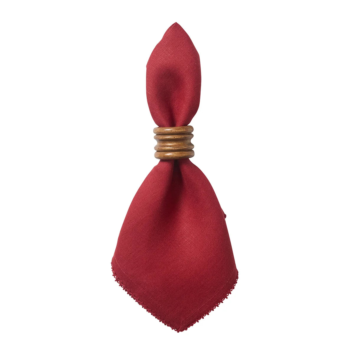 Juliska Berry Scallop Napkins, Set of 4, Ruby
