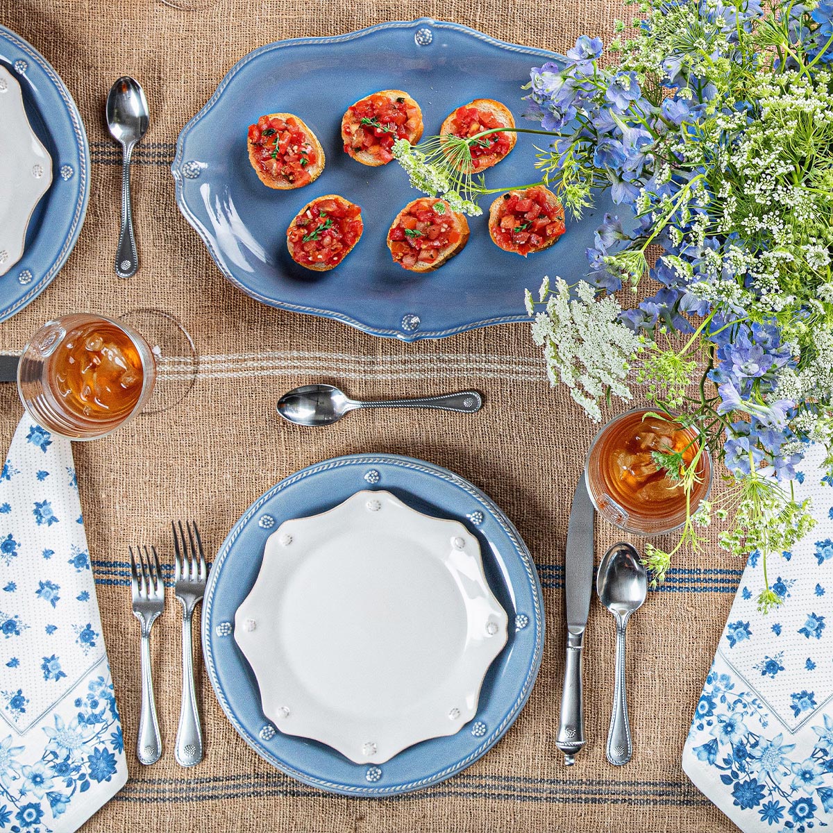Juliska Berry & Thread 16" Platter, Chambray