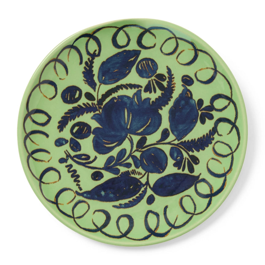 Amalfi Dessert Plate, Green