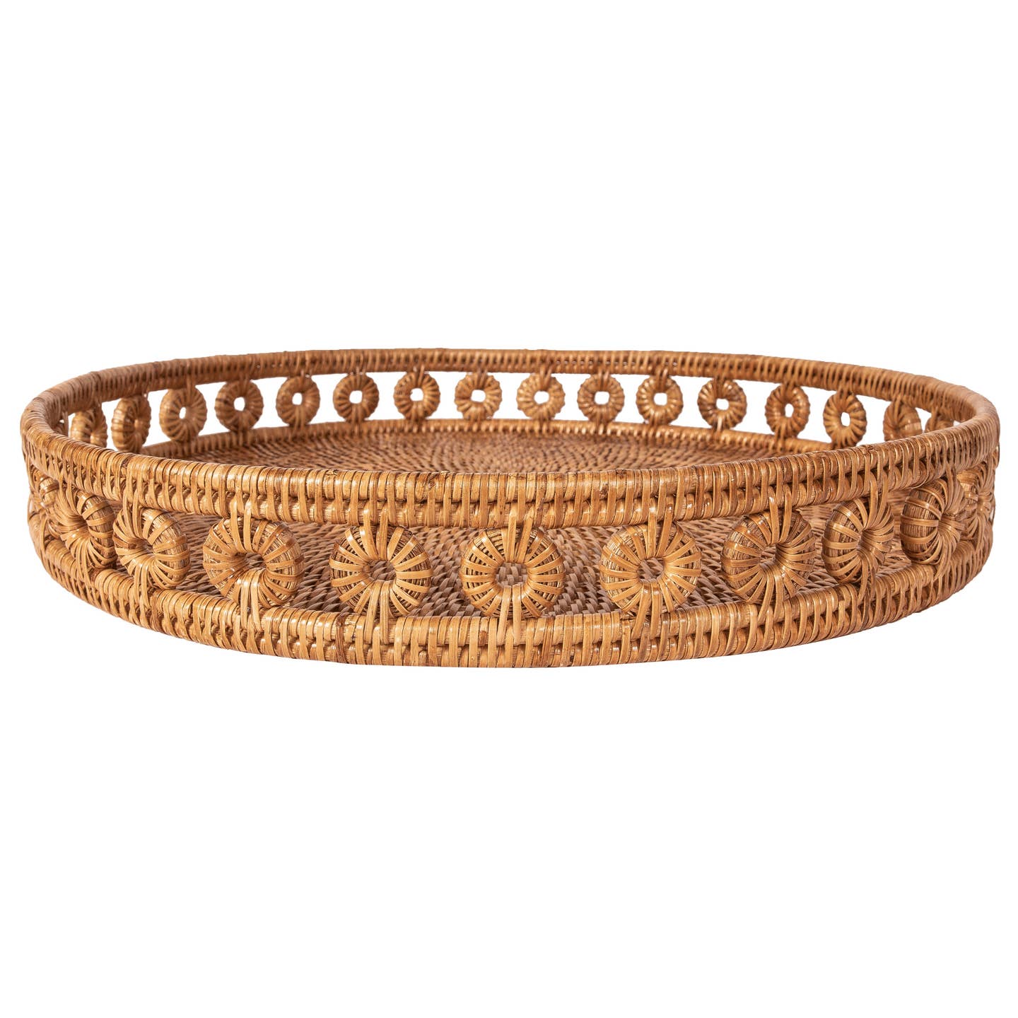 Diana Round Rattan Tray