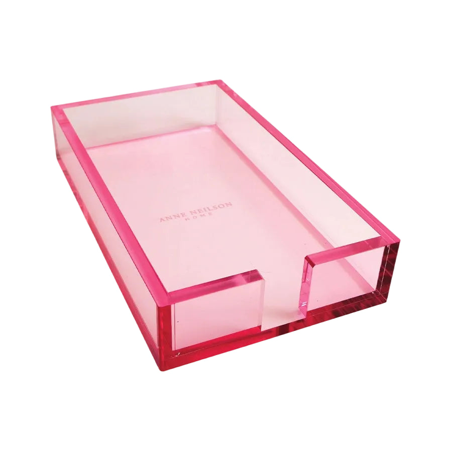Acrylic Guest Towel Tray, Pink
