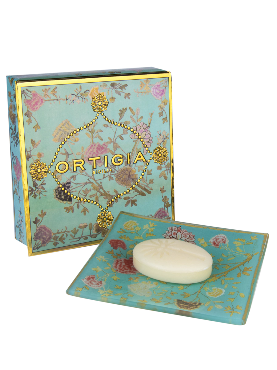 Ortigia Florio Glass Plate & Soap Gift Set