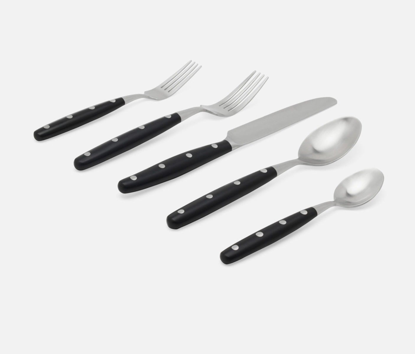 Jones Black Flatware Set