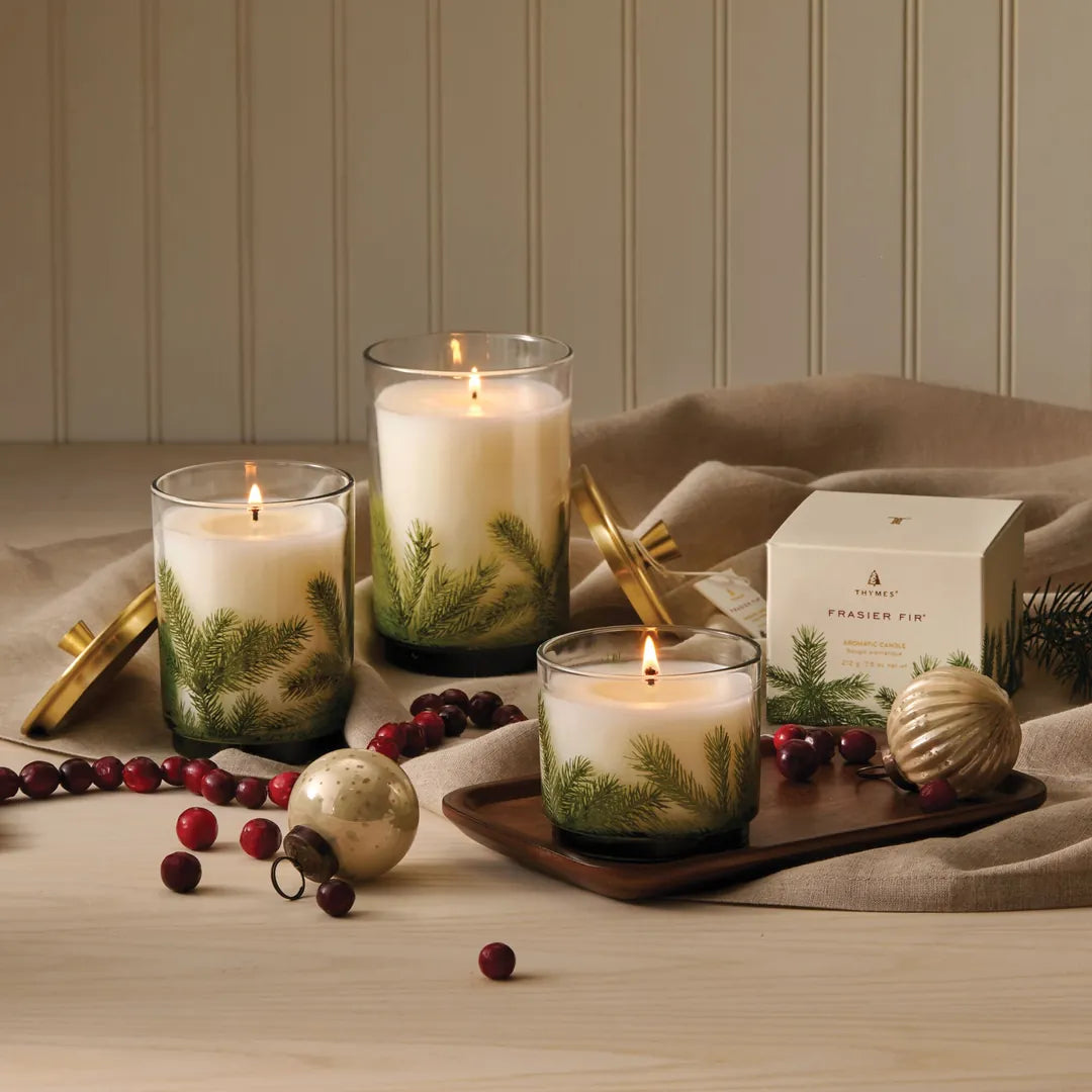 Thymes Frasier Fir Heritage Pine Needle Luminary, Medium