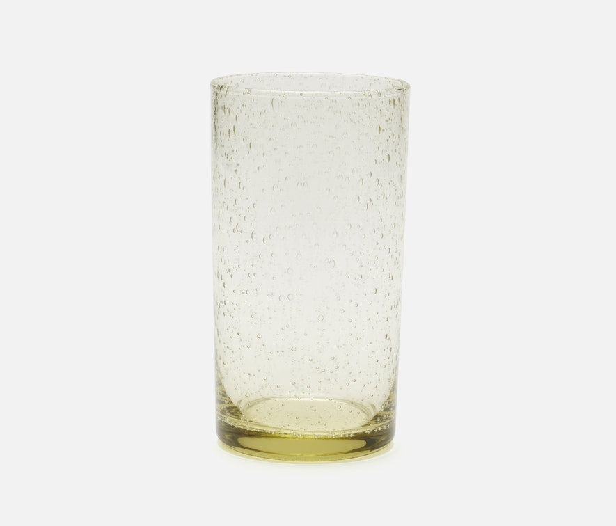 Quinn Hand Blown Highball Glass, Sage Green, Set of 6