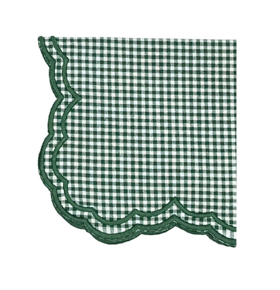Bettina Napkins, Dark Green Gingham, Set of 4