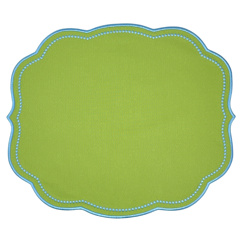 Charlotte Green & Blue Placemats, Set of 4