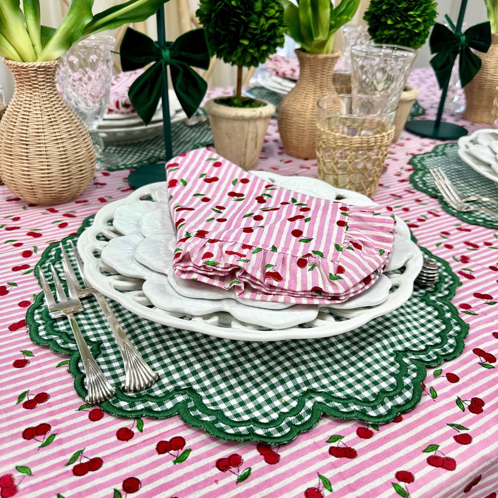 Cherries Tablecloth, Multi Sizes