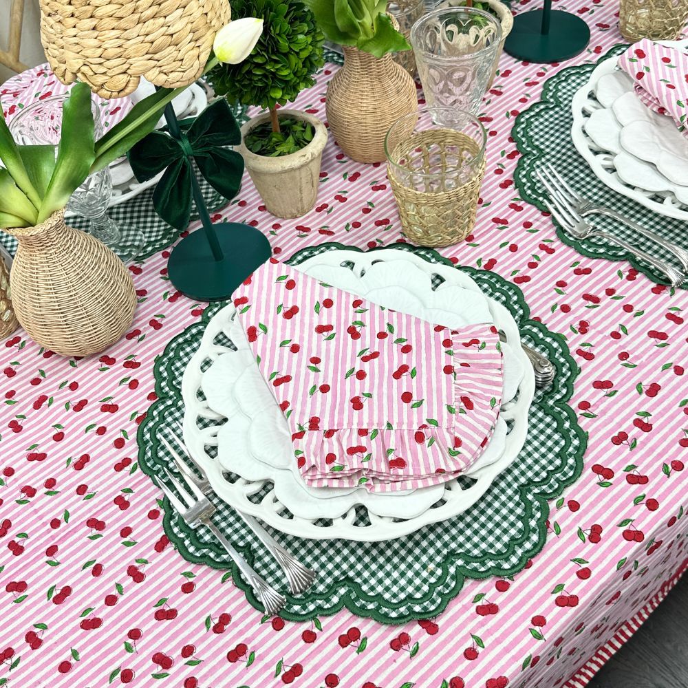 Cherries Tablecloth, Multi Sizes
