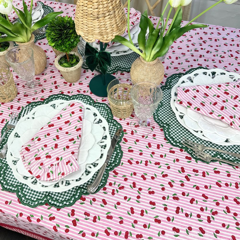 Cherries Tablecloth, Multi Sizes