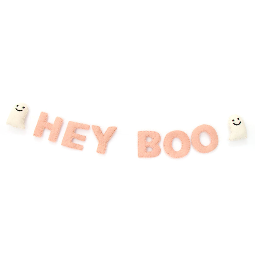 Poppy Hey Boo Felt Garland