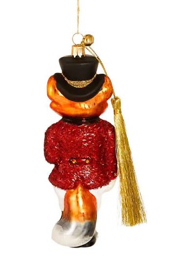 Jingle Nog Fox Trot Polish Glass Ornament